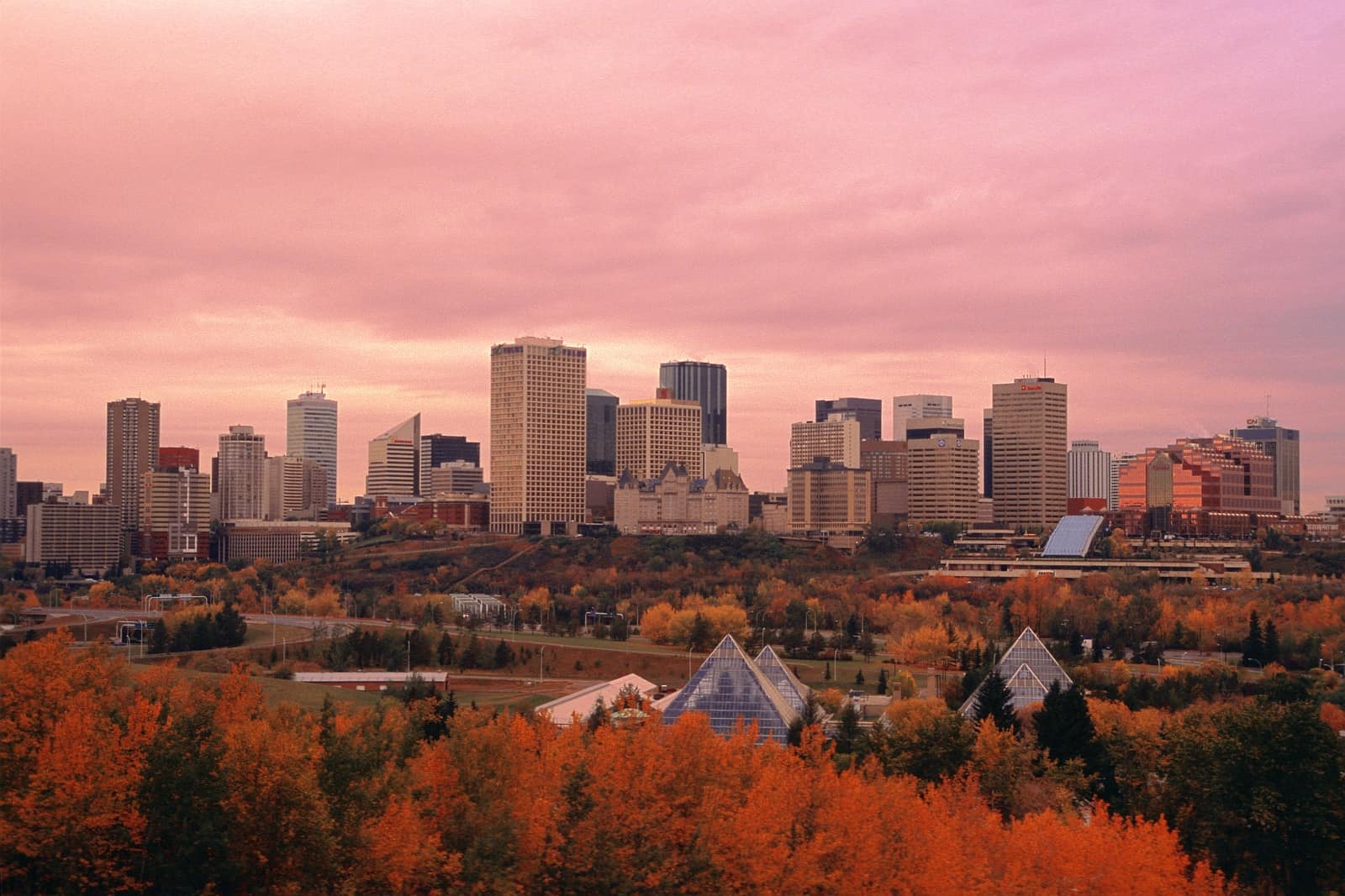 Ein Blick auf die Skyline von Edmonton.