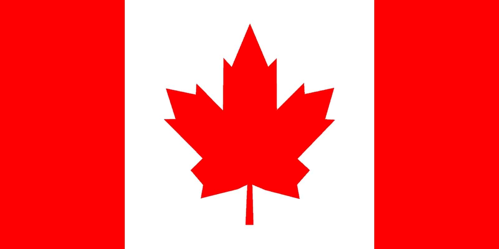 Design Entwurf Kanada Flagge, der der heutigen Flagge schon sehr nahe kam. Foto gemeinfrei