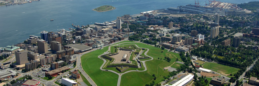 Blick auf die Zitadelle von Halifax aus der Luft. Foto Parks Canada