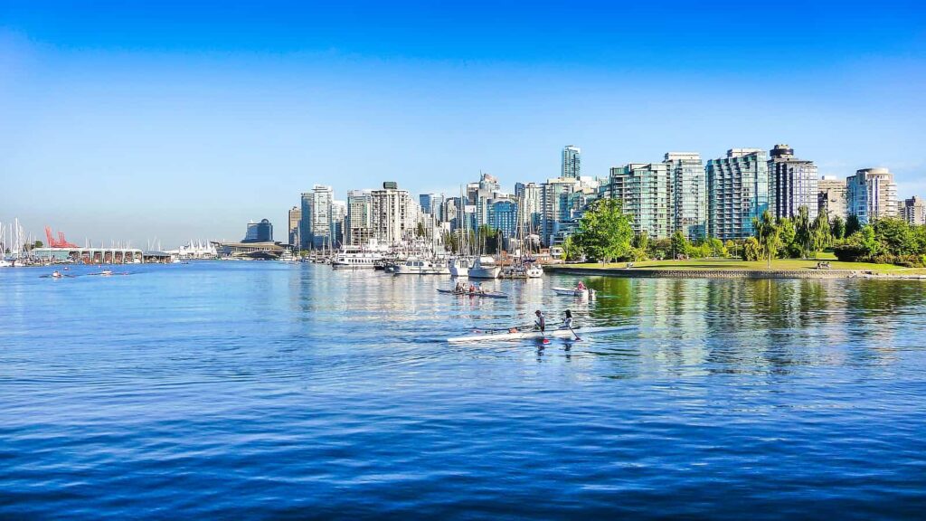 Vancouver Skyline mit Hafen. Foto pandionhiatus3/Stockfoto