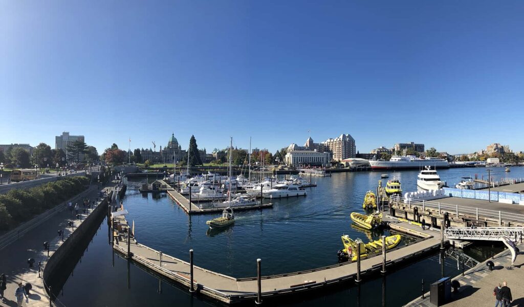 Ein Blick auf den Inner Harbour in Victoria, der Hauptstadt British Columbias. Foto Destination Greater Victoria