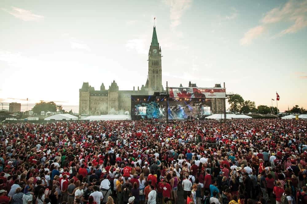Menschenmassen beim Canada Day in Ottawa, Ontario. Foto Canadian Tourism Commission