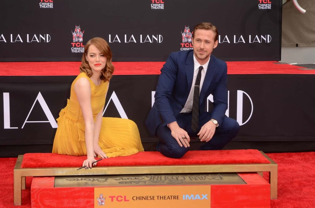 Ryan Gosling mit Emma Stone bei der Hand and Foot Print Ceremony am TCL Chinese Theater in Hollywood im Jahr 2016. Foto © s_bukley